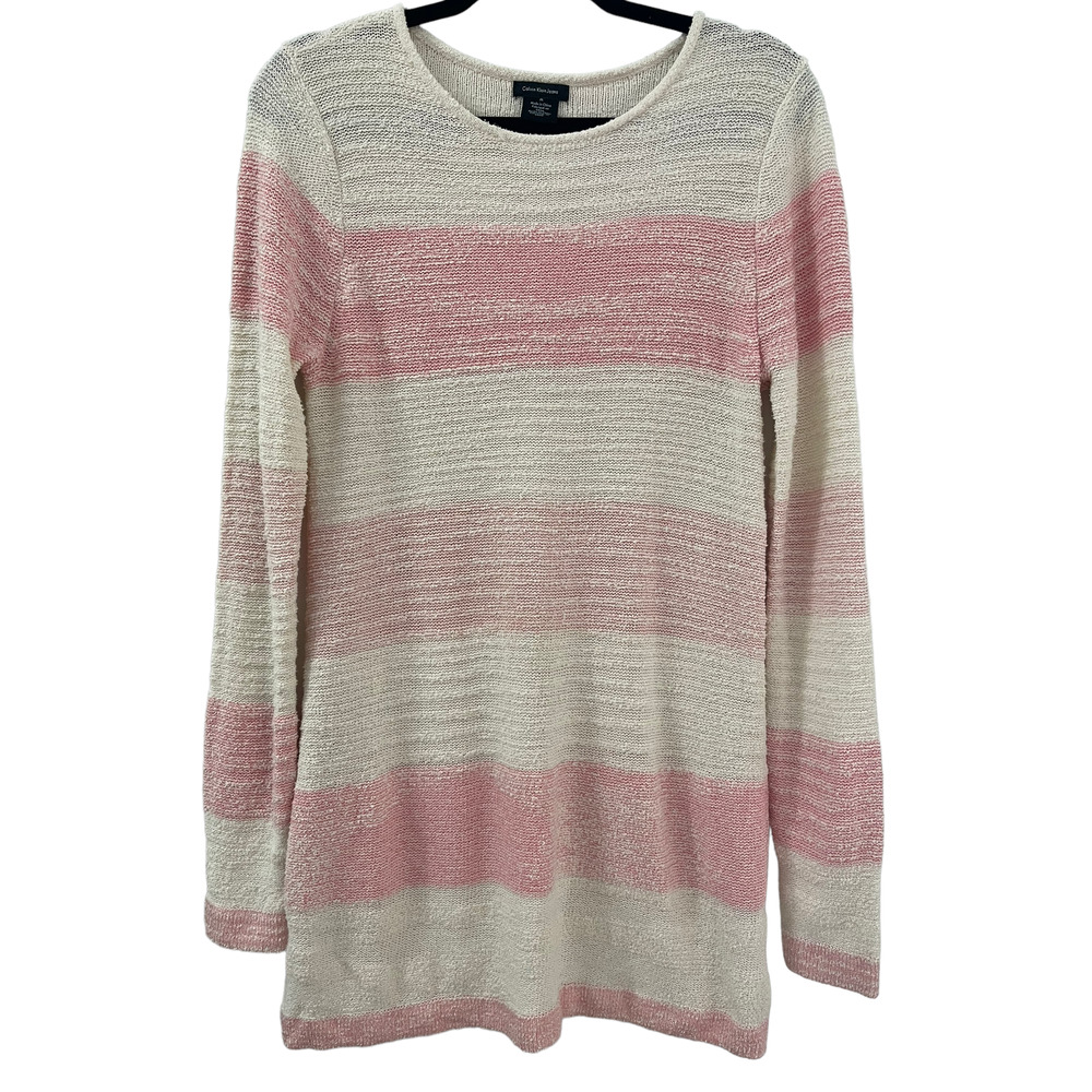 Calvin Klein Jeans Striped Knit Sweater Medium